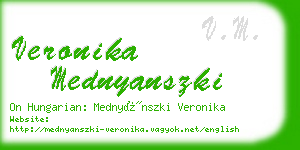 veronika mednyanszki business card